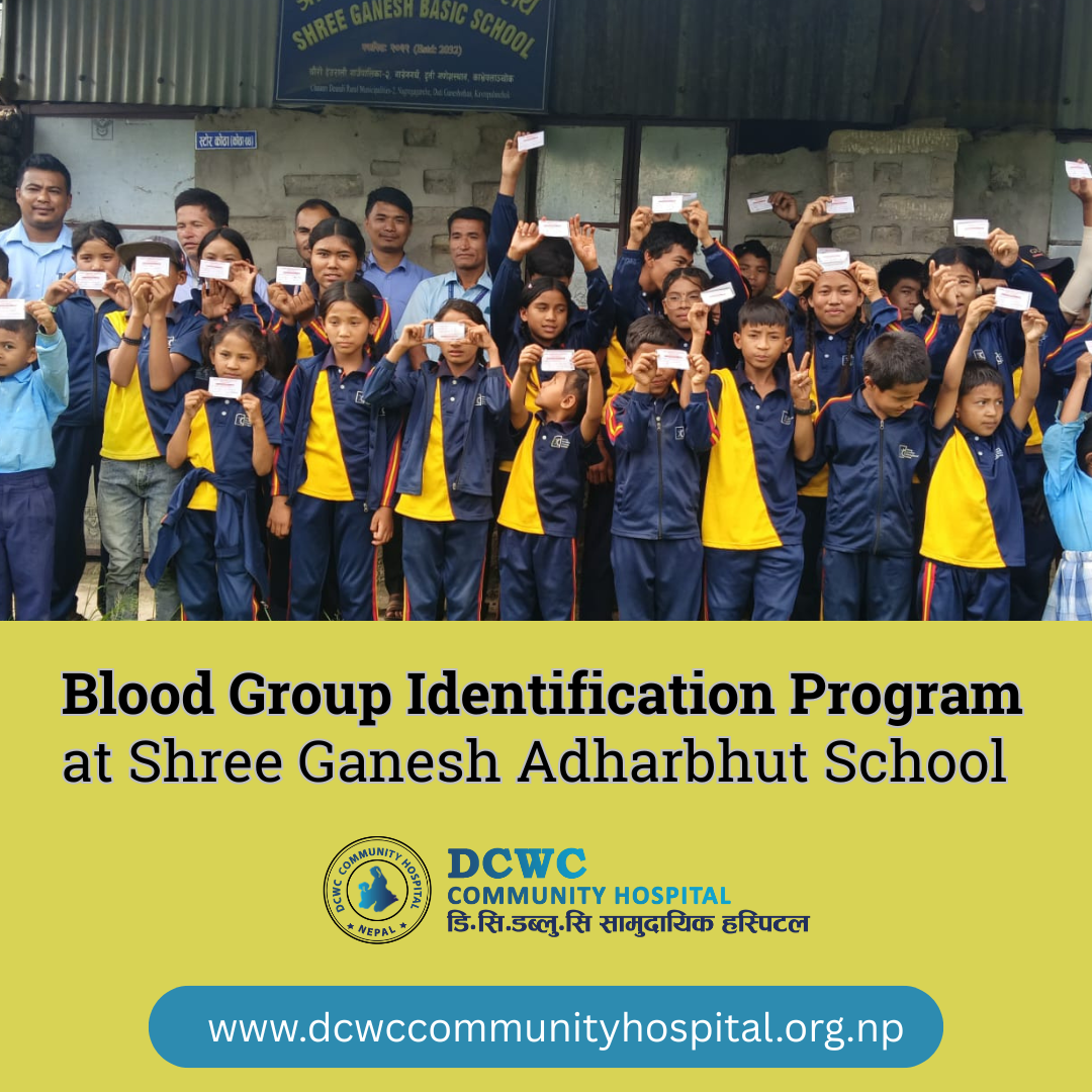 Blood Group Identification Program at Shree Ganesh Adharbhut School